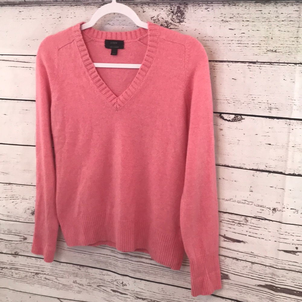 J Crew Cashmere Dream Pink Sweater Small View 4